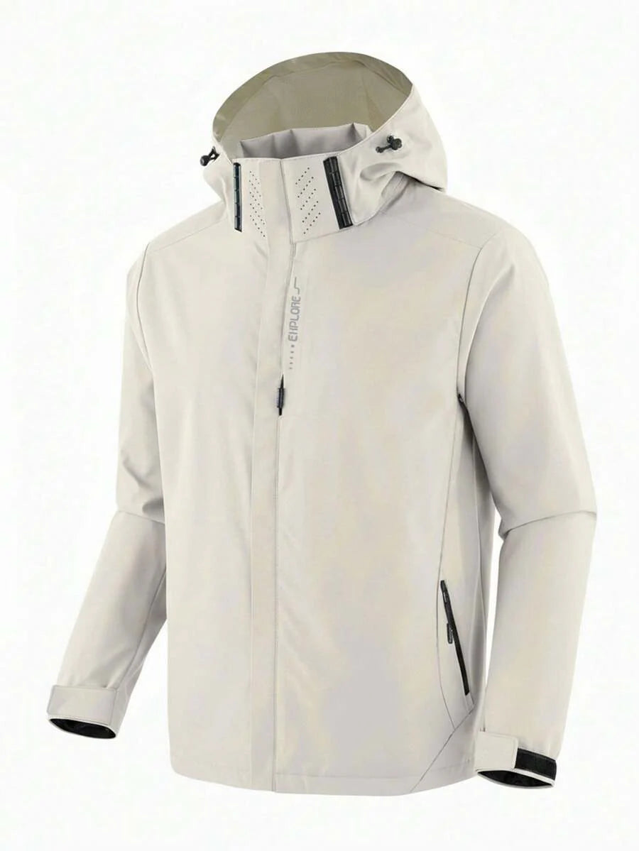 Outdoor Men Assault Jacket, Hooded, Windproof, Waterproof, Stain-Resistant Mountaineering Jacket With Detachable Hood