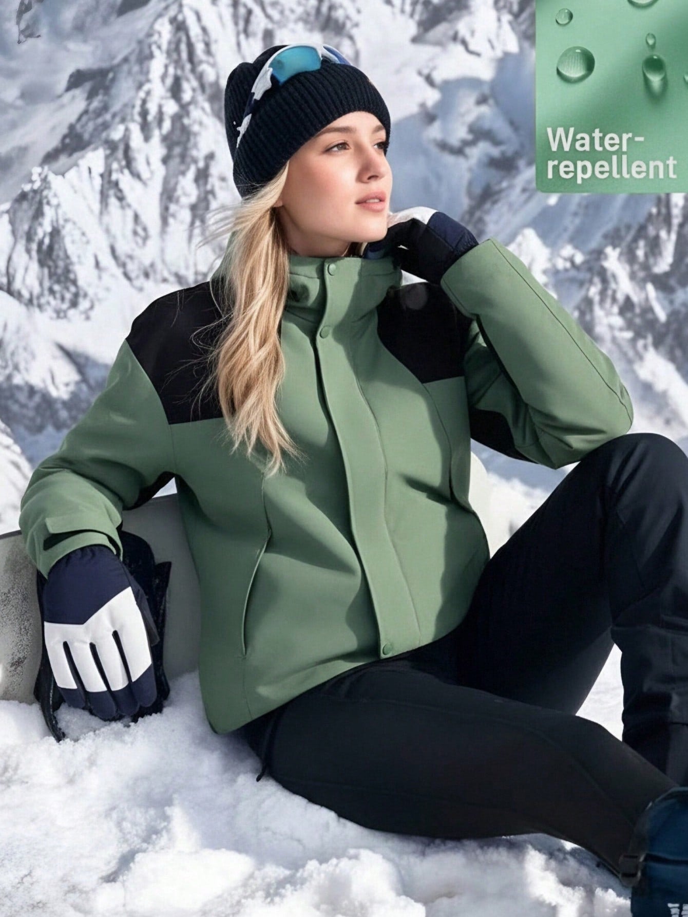 Women's Outdoor Softshell Jacket, Hooded, Zipper Pockets, Adjustable Cuffs, Windproof And Waterproof, Suitable For Hiking, Trekking, Skiing