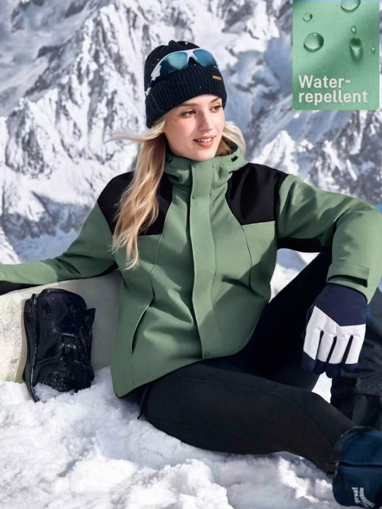 Women's Outdoor Softshell Jacket, Hooded, Zipper Pockets, Adjustable Cuffs, Windproof And Waterproof, Suitable For Hiking, Trekking, Skiing