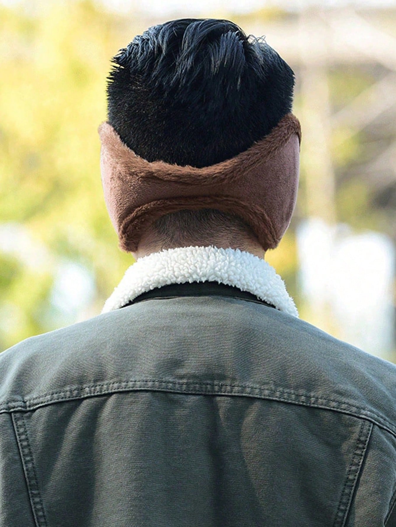 1pc New Rear-Wearing Ear Muffs, Winter Student Ear Warmers, Unisex Autumn/Winter Soft, Elastic, Warm Ear Covers, Outdoor Skiing, Running, Cycling Wind
