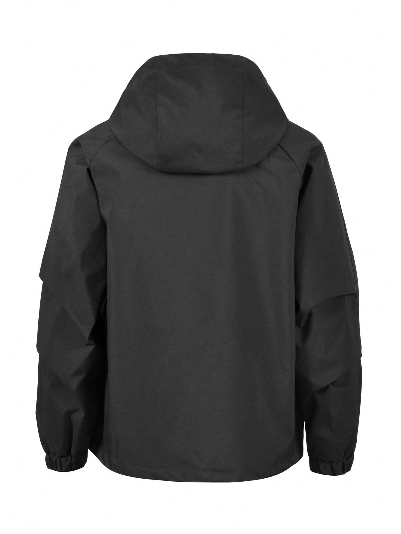 Men's Autumn/Winter Stand Collar Hooded Outdoor Multi-Pocket Waterproof Pullover Jacket For Running