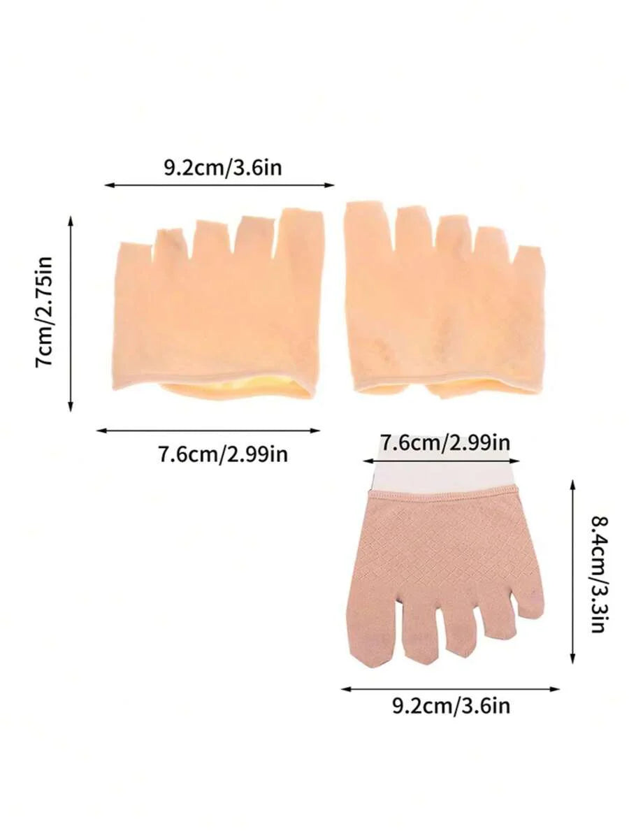 1 Pair Unisex Black Khaki Fabric Heel Protective Sleeves