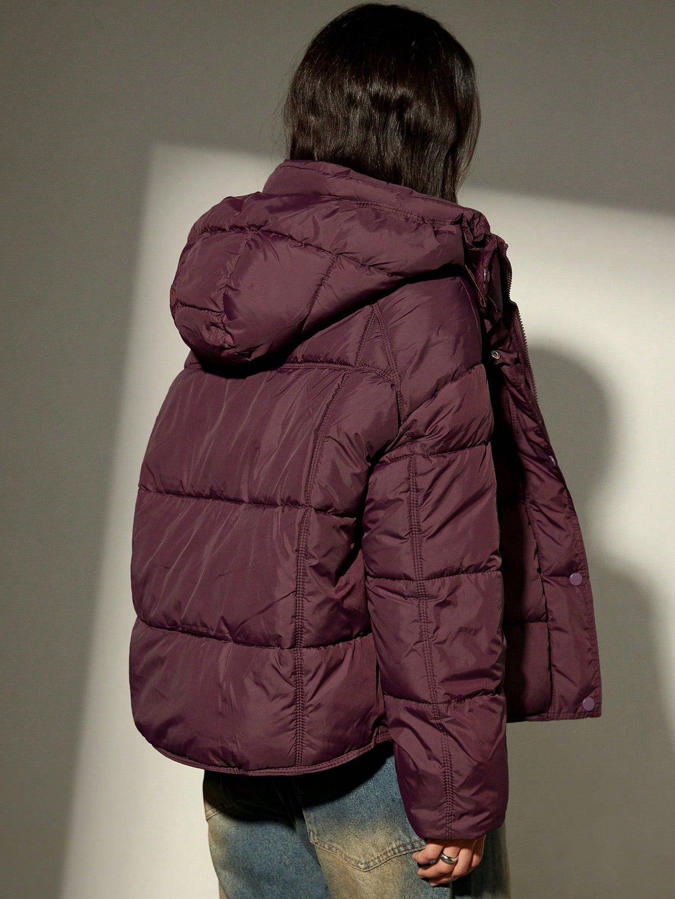 Aveloria Modichic Puff Cotton Padded Hooded Short Jacket, Thick Warm Quilted Coat For Women, Winter