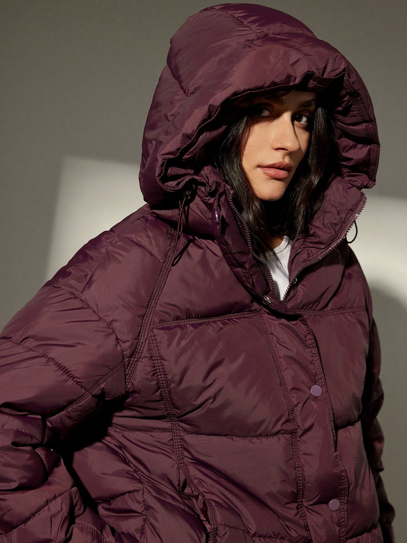 Aveloria Modichic Puff Cotton Padded Hooded Short Jacket, Thick Warm Quilted Coat For Women, Winter