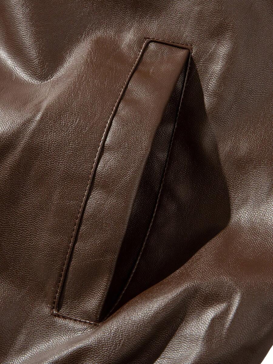 Men's Casual Loose Fit Business Leather Jacket, Fall/Winter