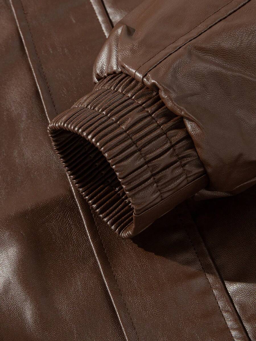 Men's Casual Loose Fit Business Leather Jacket, Fall/Winter