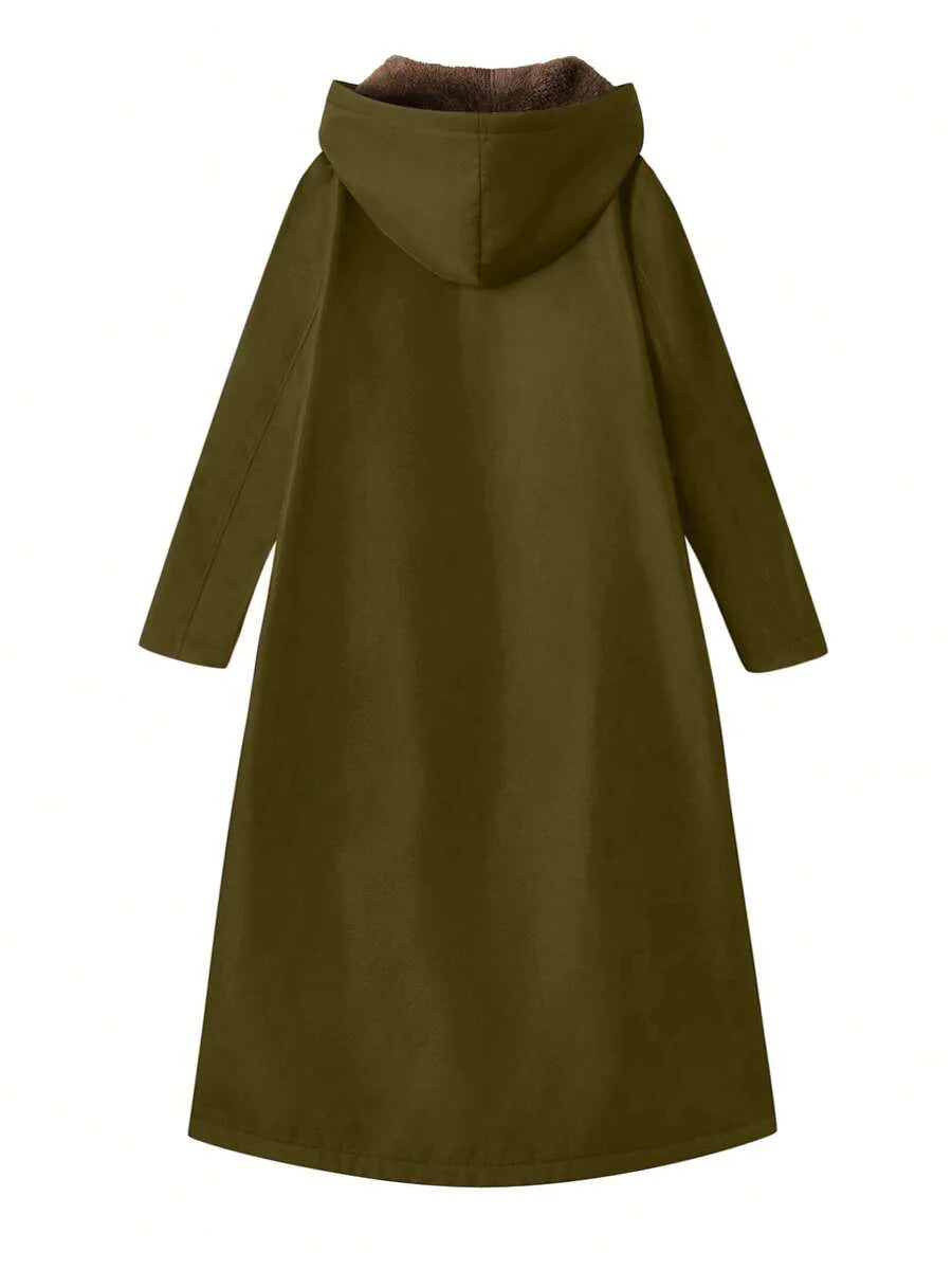 Lunelith  Lunessa Women's Fluffy Hooded Long Regular Coat Fall Winter Cloth For Women
