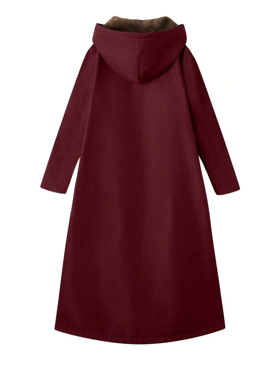 Lunelith  Lunessa Women's Fluffy Hooded Long Regular Coat Fall Winter Cloth For Women