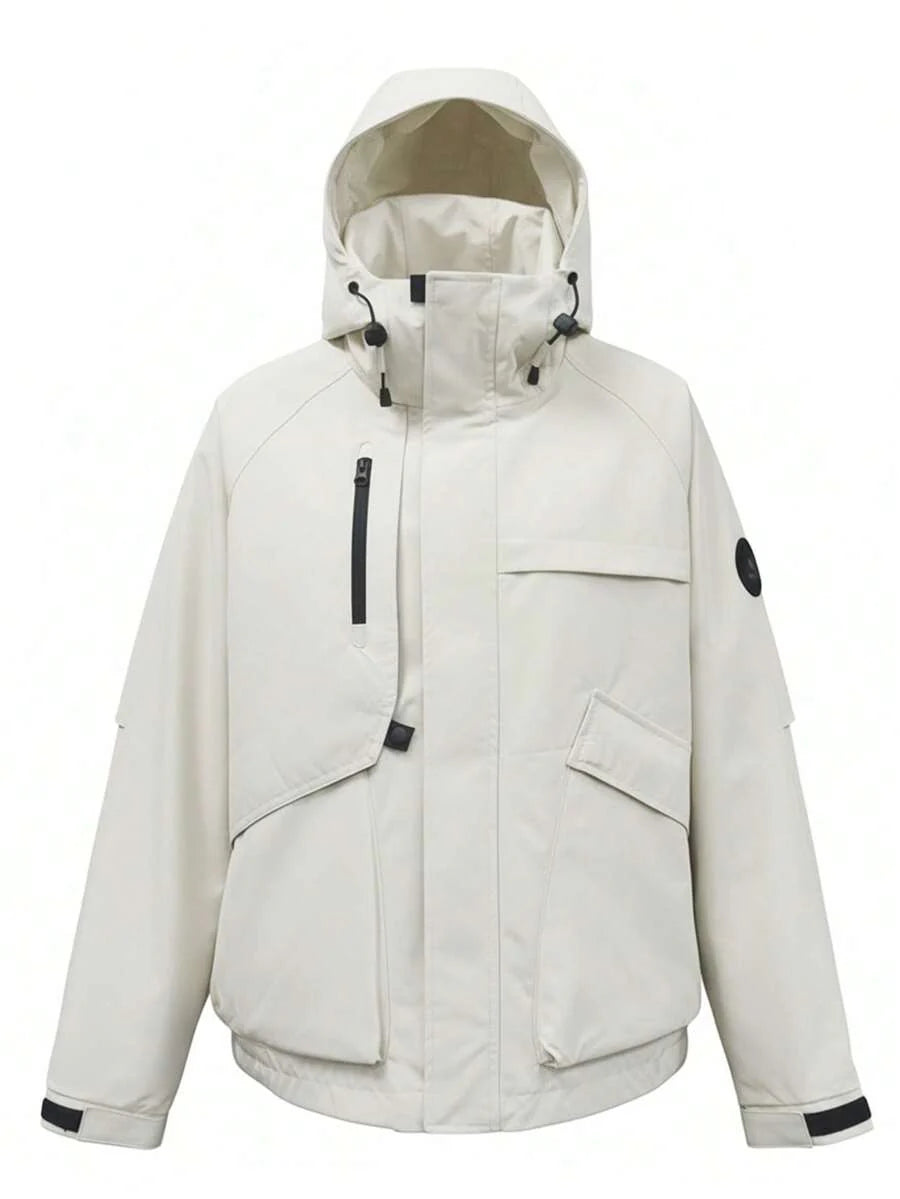 Women's Outdoor Waterproof Hooded Jacket - Warm Windproof Softshell Cargo Coat