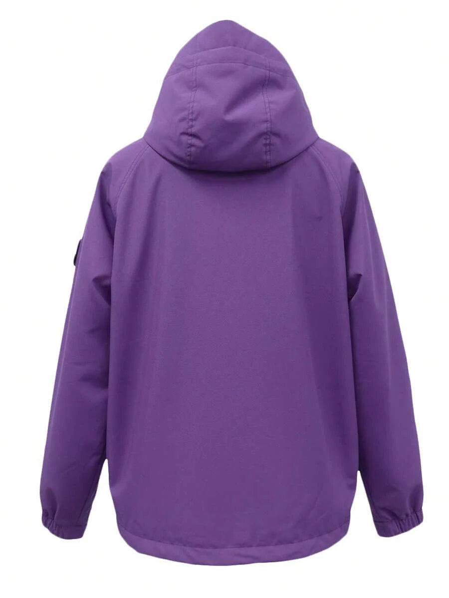 Women's Outdoor Waterproof Hooded Jacket - Warm Windproof Softshell Cargo Coat