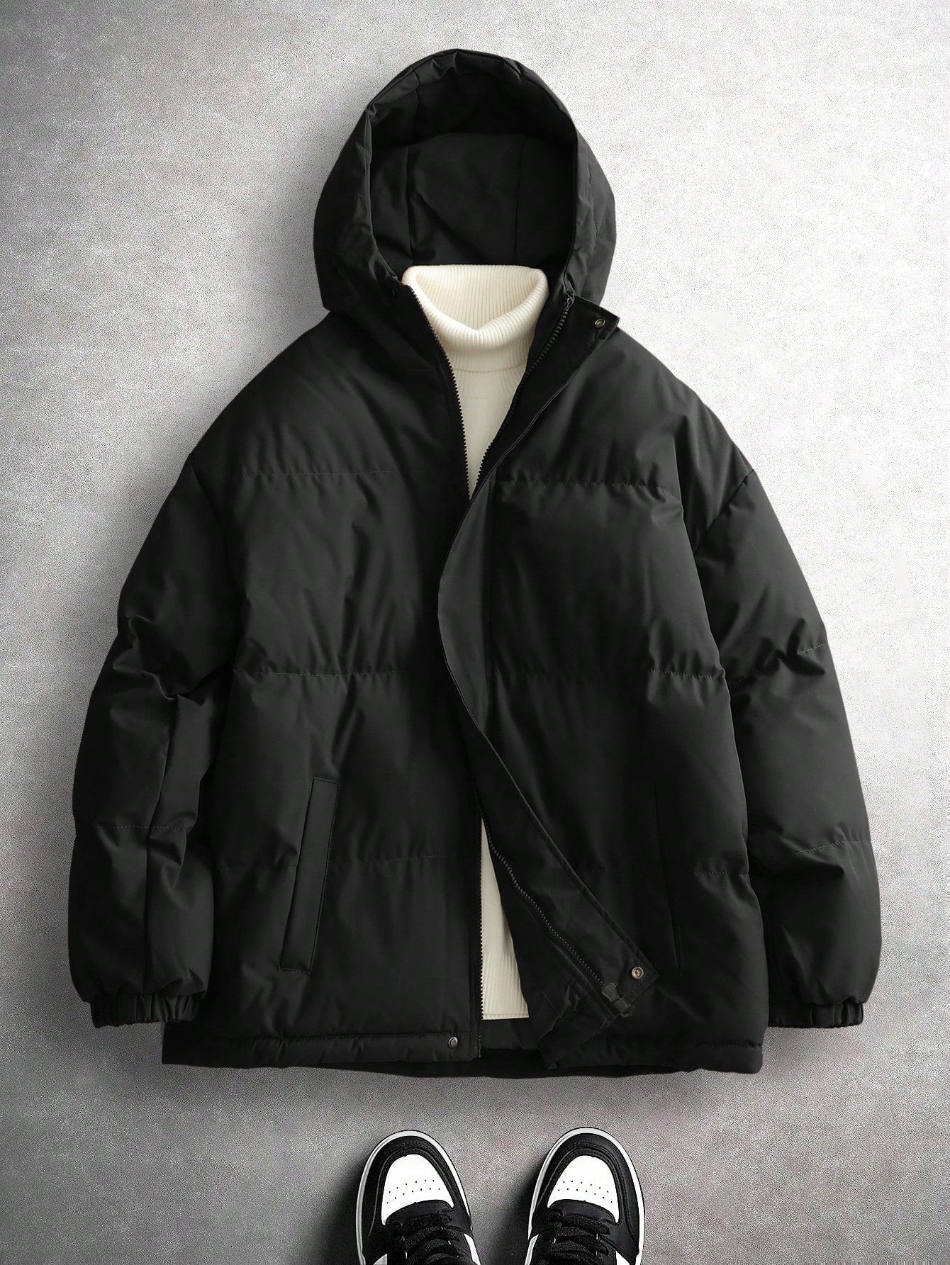 1pc Boys & Teens Casual Comfortable Jacket, Outdoor Hooded Cardigan Coat, Thick Warm Windproof For Autumn/Winter
