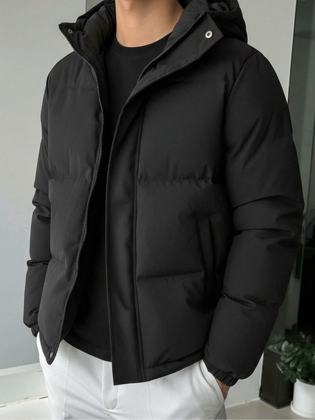 1pc Boys & Teens Casual Comfortable Jacket, Outdoor Hooded Cardigan Coat, Thick Warm Windproof For Autumn/Winter