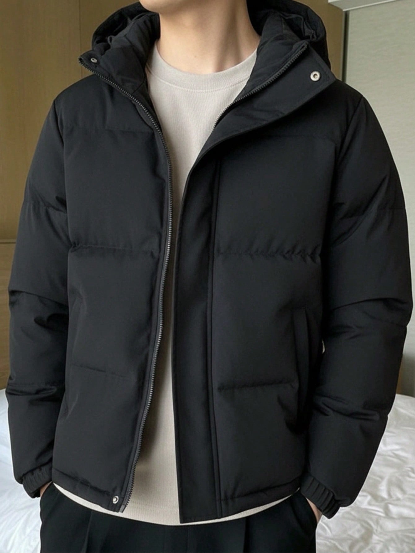 1pc Boys & Teens Casual Comfortable Jacket, Outdoor Hooded Cardigan Coat, Thick Warm Windproof For Autumn/Winter
