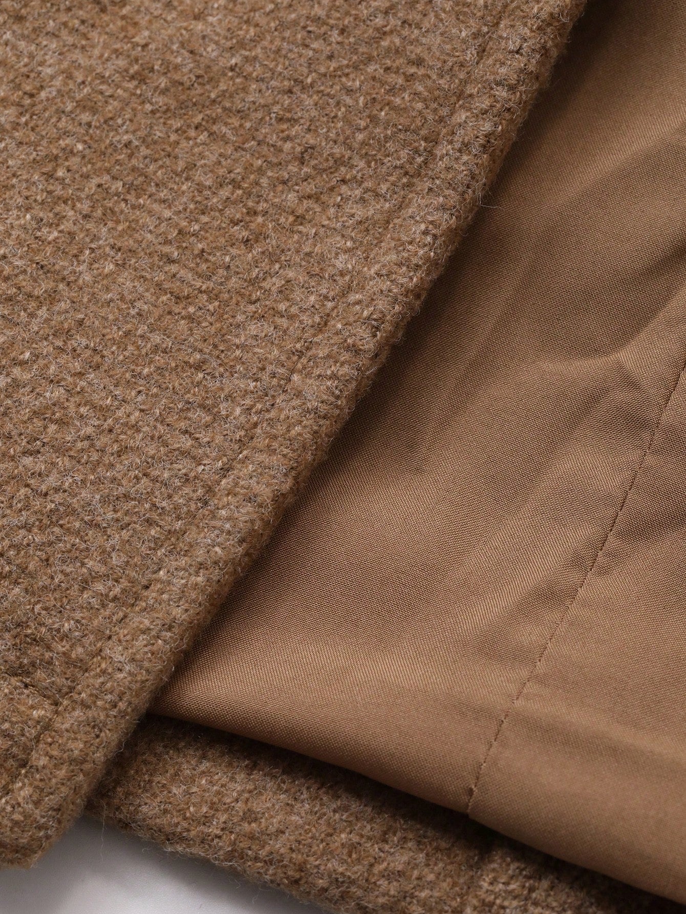 DAZY Men's Brown Textured Fabric Commuter Jacket And Coat, Autumn Business Attire