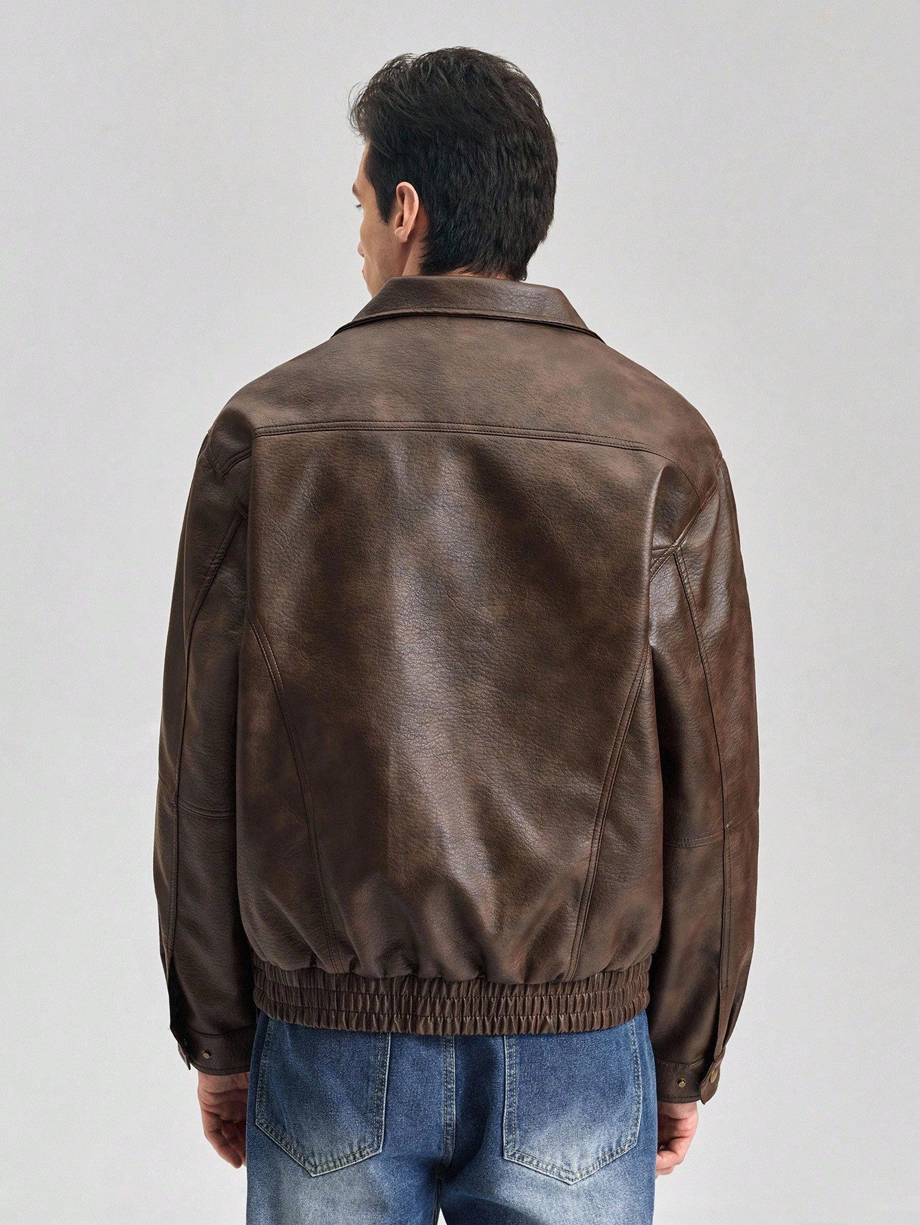OFFICEAU Men's Old Money Men Jacket Leather Coat