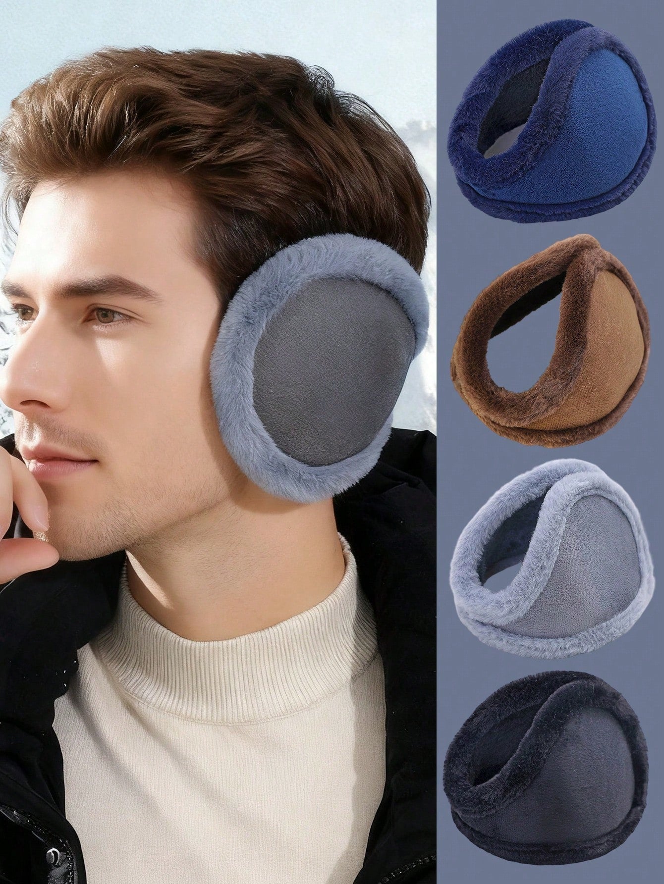 ThermalSoft Warm Earmuffs - Soft, Thermal Lined Ear Covers For Men - Ultimate Winter Outdoor Riding And Skiing Ear Protection - Perfect Gift Idea For Friends And Family