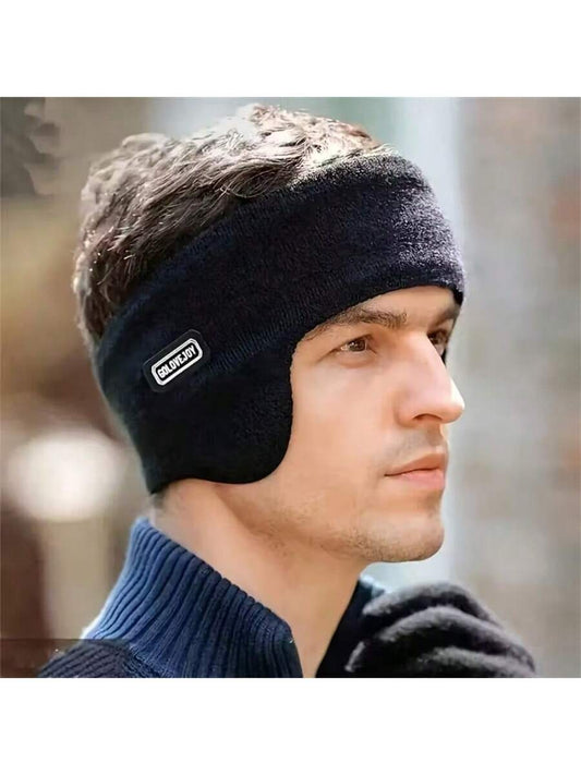1pc New Minimalist Winter Ear Warmer Headband - Unisex Windproof Double-Layer Outdoor Sports Cycling Running Earmuffs, Thick
