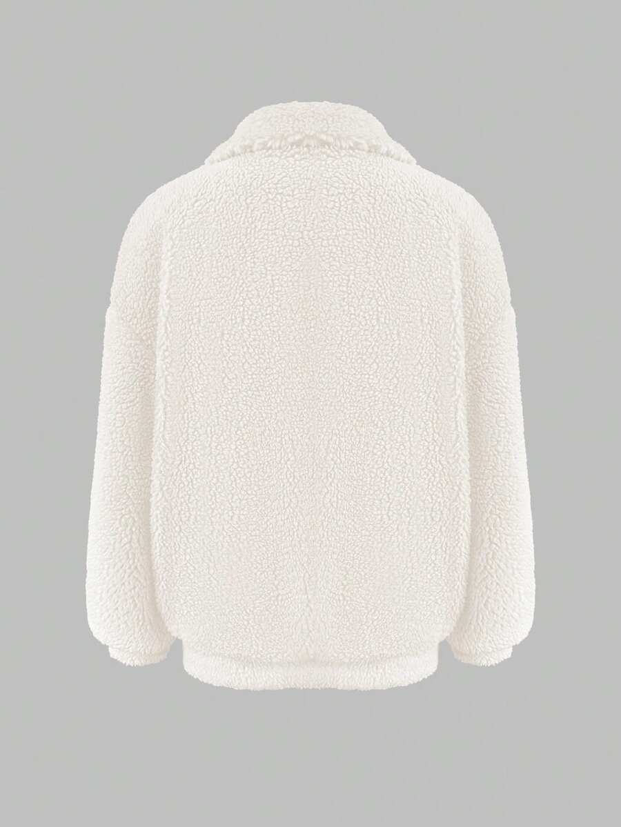 Contrast Color Patchwork Soft Fleece Zipper Hoodie, Casual Wear