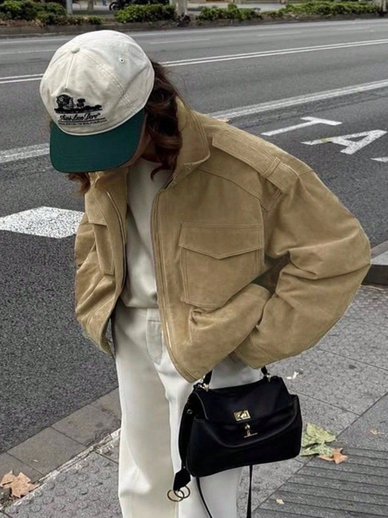 Autumn Bomber Jacket Winter Coat Female Zipper Outerwears PU Leather Jackets Long Sleeve Tops Fall Fashion Ladies Zip Up Varsity Jacket Streetwear Going Out Coats