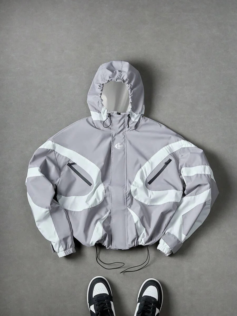 PAVTROS Manfinity Streetrush Men's Casual Colorblock Patchwork Design Jacket