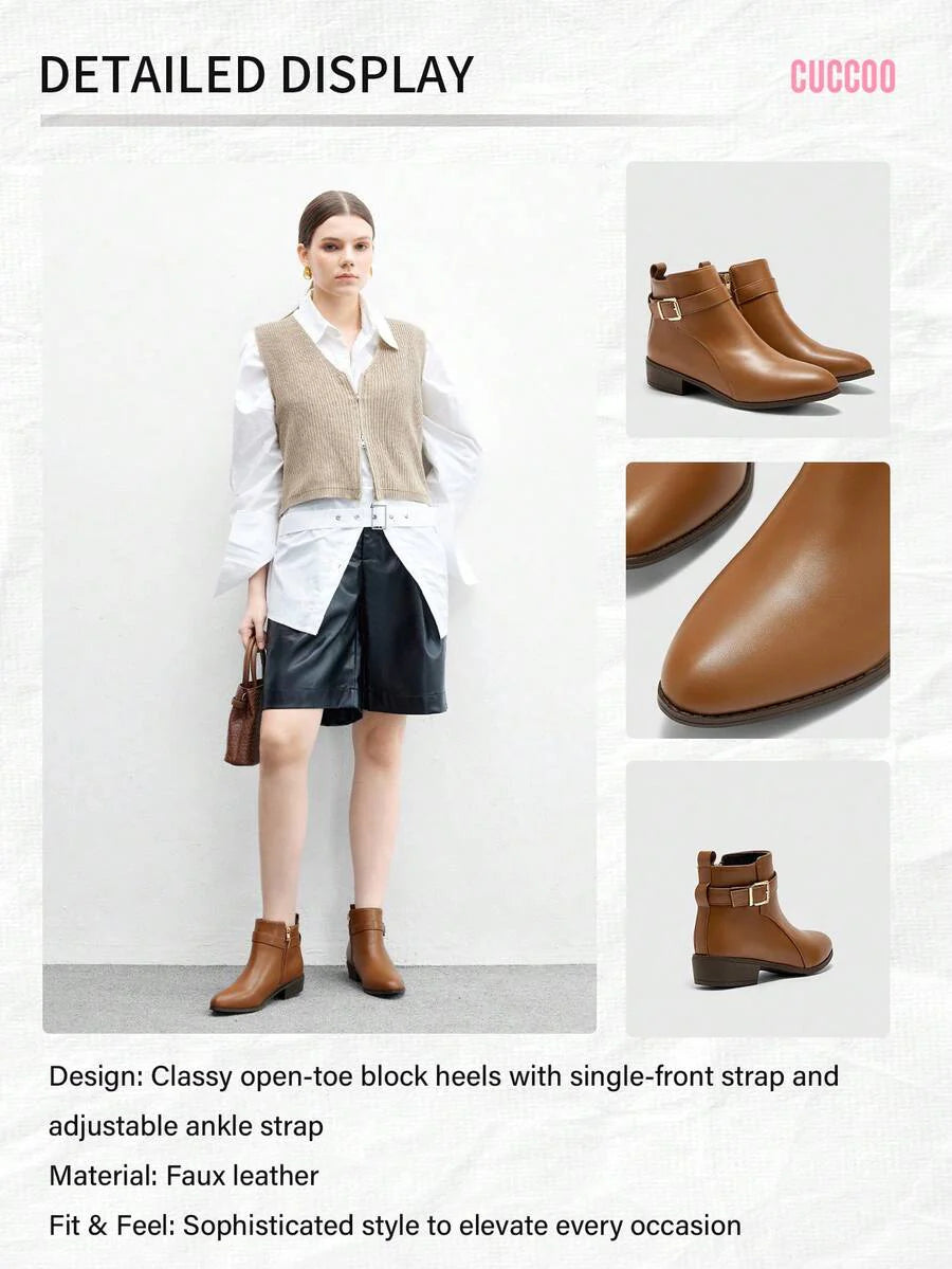 CUCCOO BIZCHIC New Women Retro Style Ankle Boots