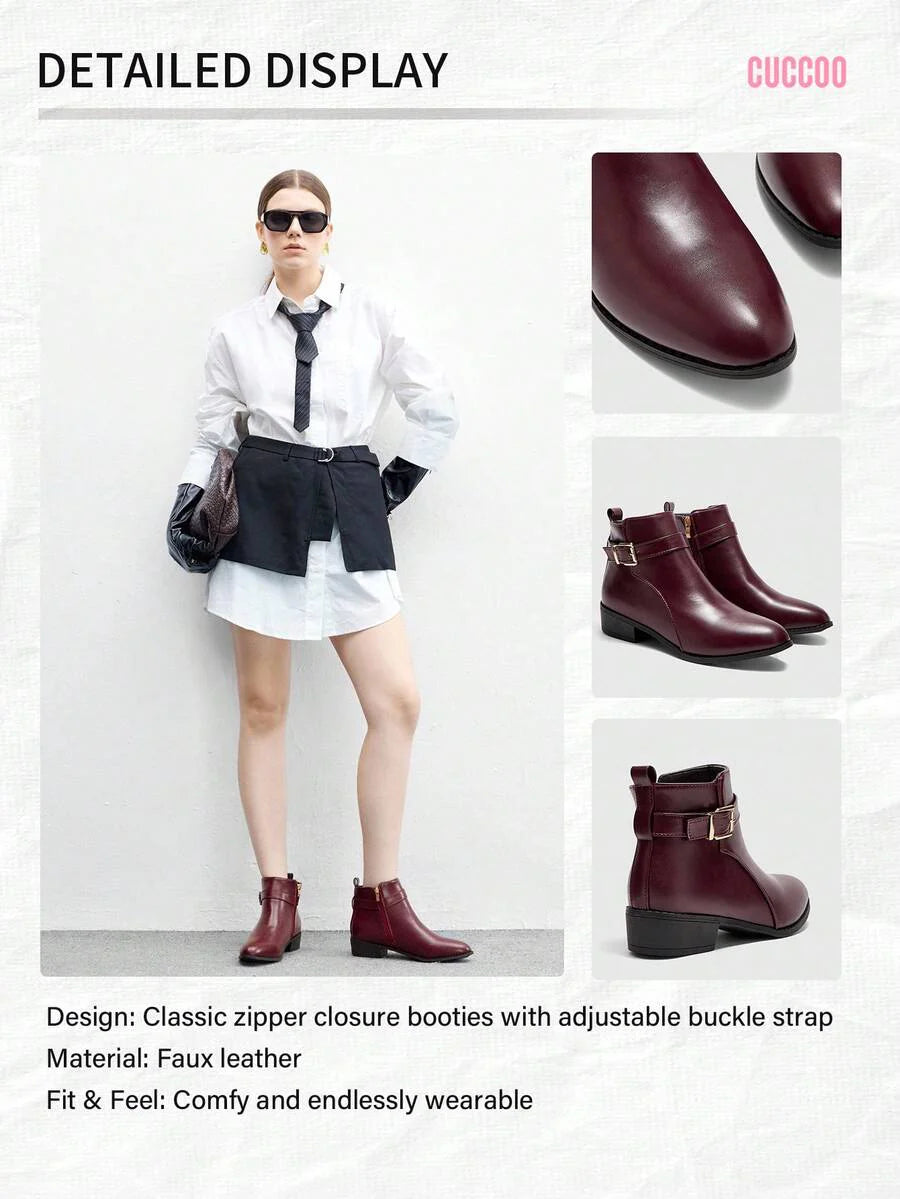 CUCCOO BIZCHIC New Women Retro Style Ankle Boots