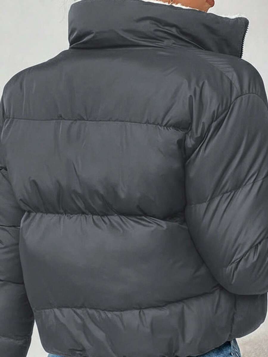 PETITE Women's Warm Thermal Lined Zip-Up Padded Coat, Winter,Cozy Fall And Winter Clothes For Women