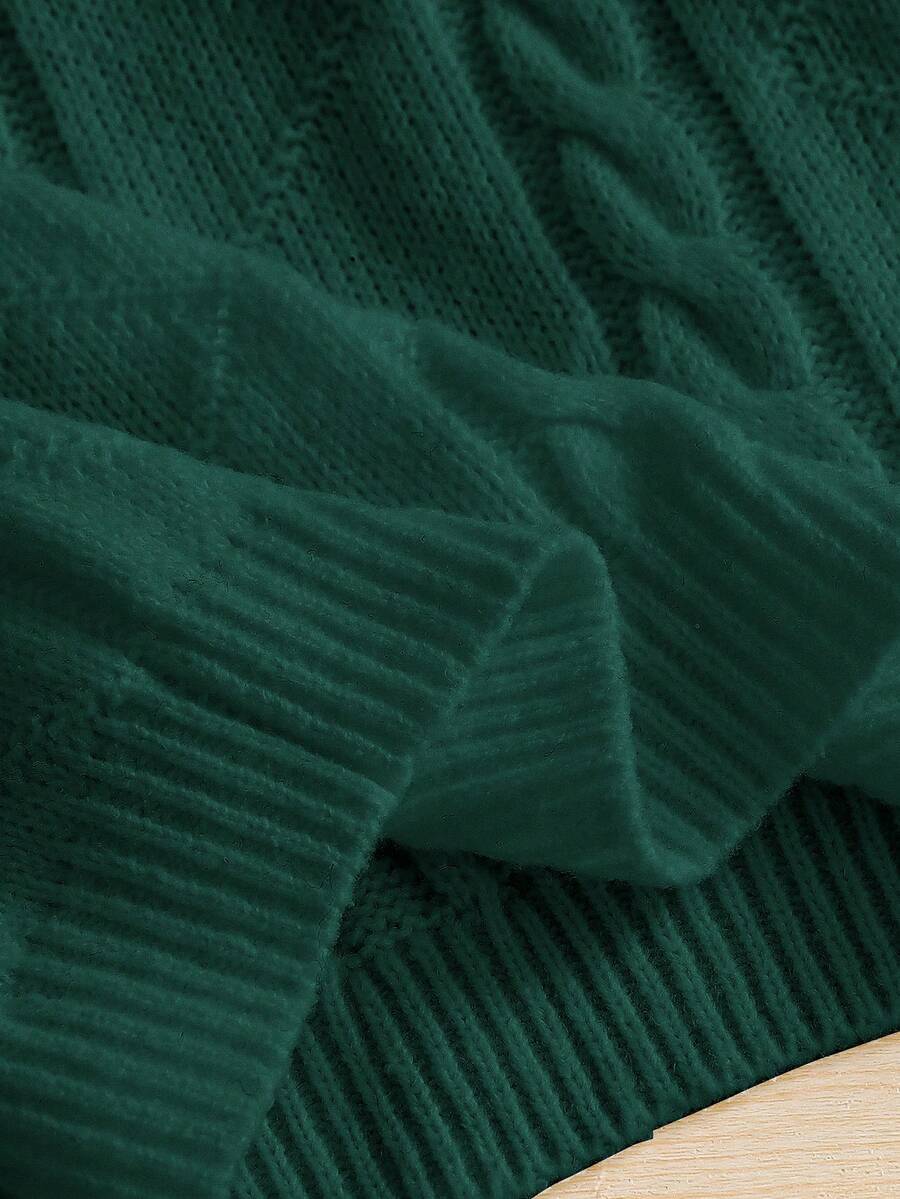 1pc Young Boys' Casual Comfortable Solid Color Versatile Loose Fit Turtleneck Sweater