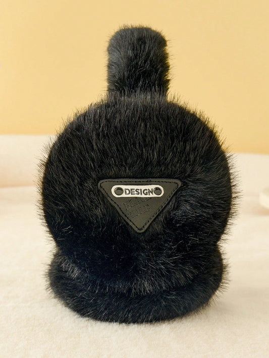 1pc Men's Earmuffs, New Outdoor Cycling Windproof Warm Plush Thick Ear Covers, Autumn/Winter