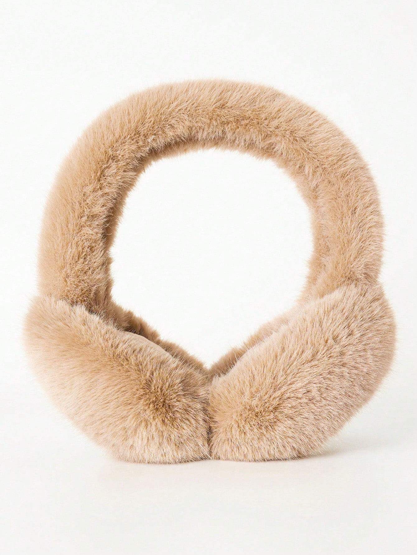 1pc Men's Solid Color Plush Earmuffs, New Outdoor Cycling Windproof Warm Ear Covers, Thick Ear Warmer Accessories For Autumn/Winter