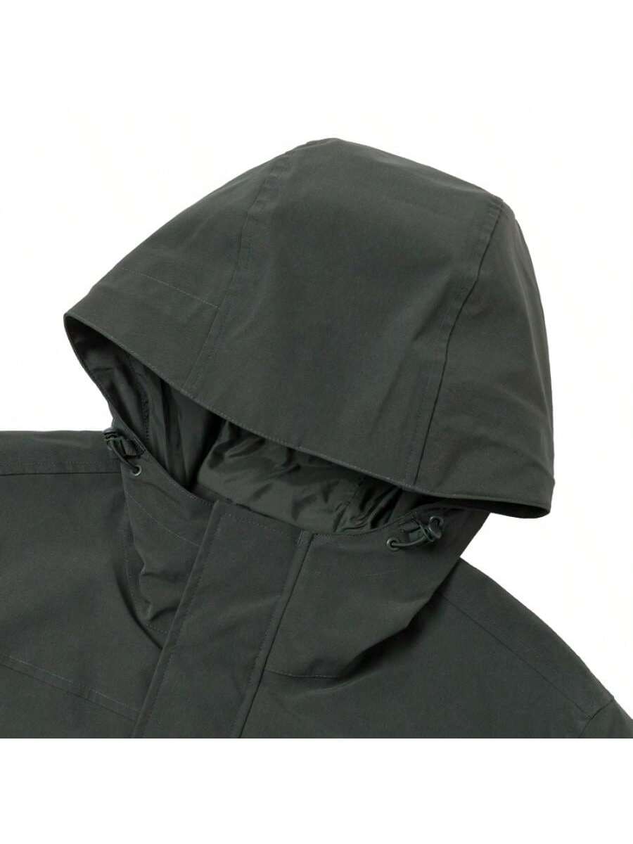 Jack Wolfskin Men's 3-In-1 Waterproof Windbreaker Jacket, Outdoor Casual Windproof Breathable Softshell Jacket, Slate Green