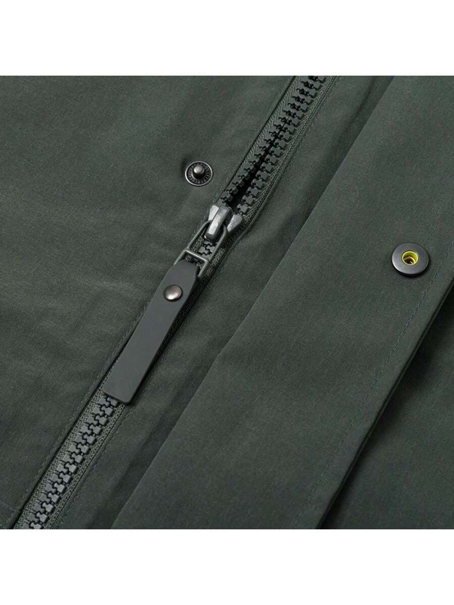 Jack Wolfskin Men's 3-In-1 Waterproof Windbreaker Jacket, Outdoor Casual Windproof Breathable Softshell Jacket, Slate Green