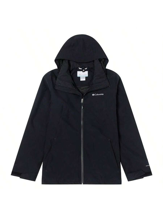 Columbia Men's Thin Softshell Jacket With Detachable Hood, Hook And Loop Cuffs, Omni-Tech Waterproof Technology, XE3734010