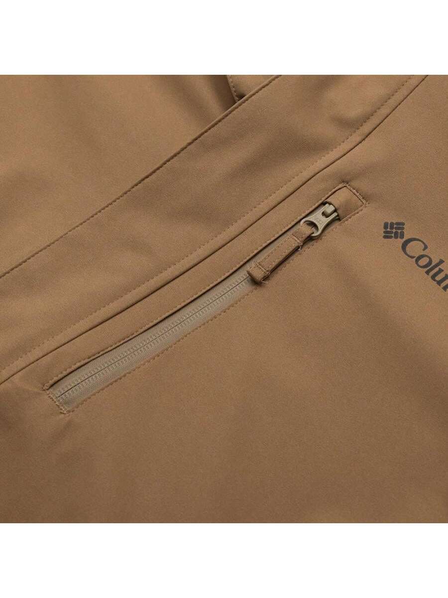 Columbia Men's 3-In-1 Softshell Jacket With Printed Logo, Single Layer Hooded, Waterproof, Hook And Loop Cuffs