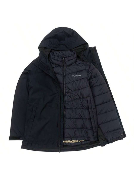 Columbia Men's 3-In-1 Softshell Jacket With Detachable Lining, Printed LogoHook And Loopro Cuffs, Omni-Tech Waterproof Technology