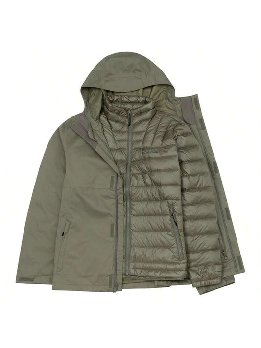 Columbia Men's 3-In-1 Hooded Softshell Jacket With Printed Logo, Comfortable And Warm