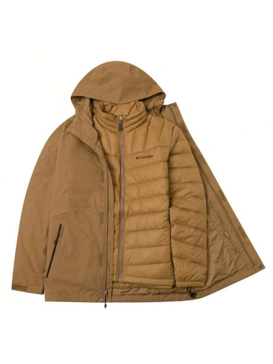 Columbia Men's Softshell Jacket With Embroidered Logo, Detachable Cuffs, Waterproof