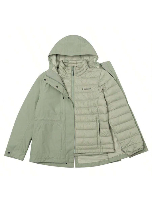 Columbia Women's 3-In-1 Hooded Softshell Jacket With Detachable Embroidered Logo Down Lining XR9187348