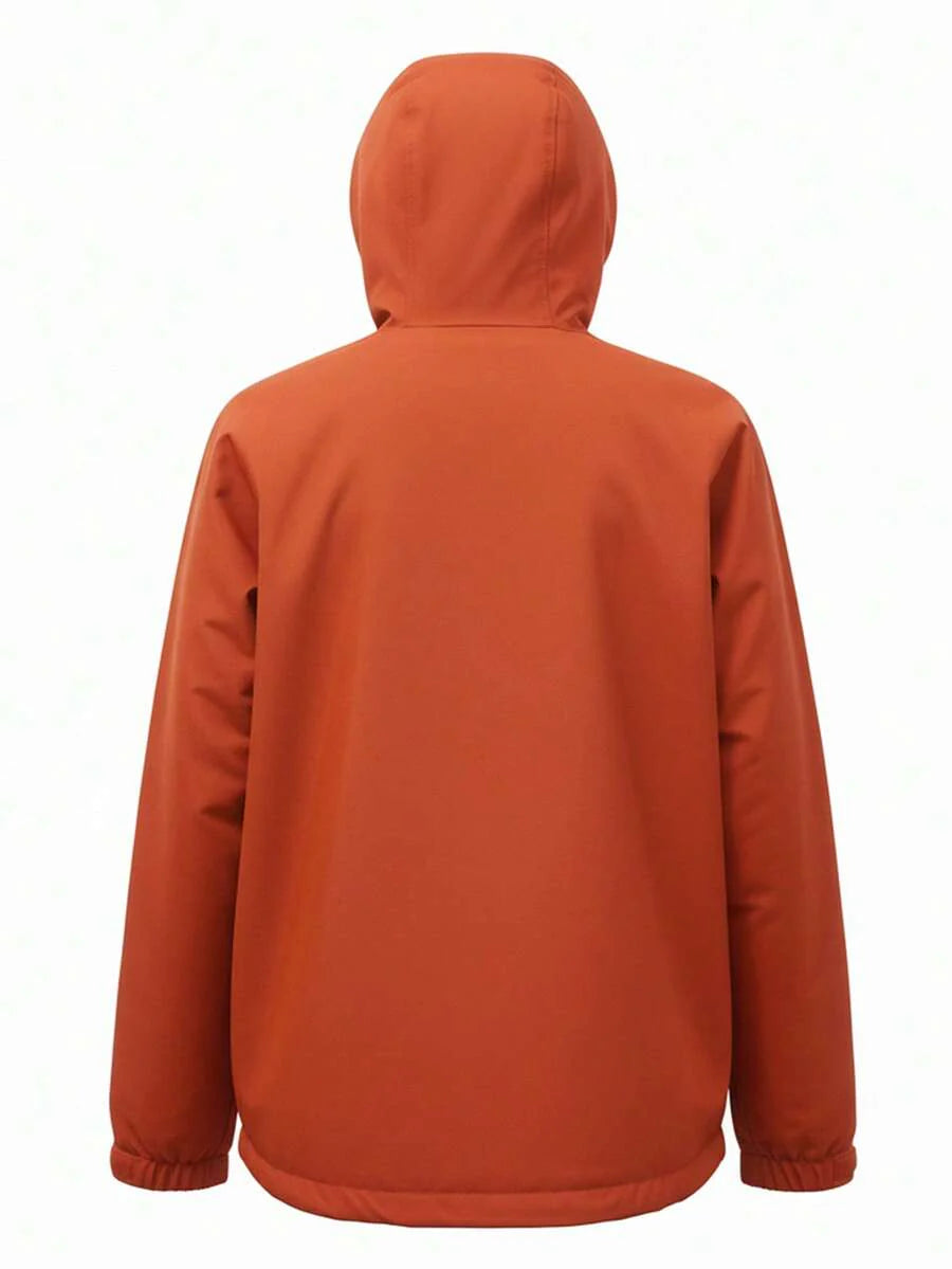 Women's Outdoor Waterproof Hooded Jacket - Warm Windproof Softshell Cargo Coat