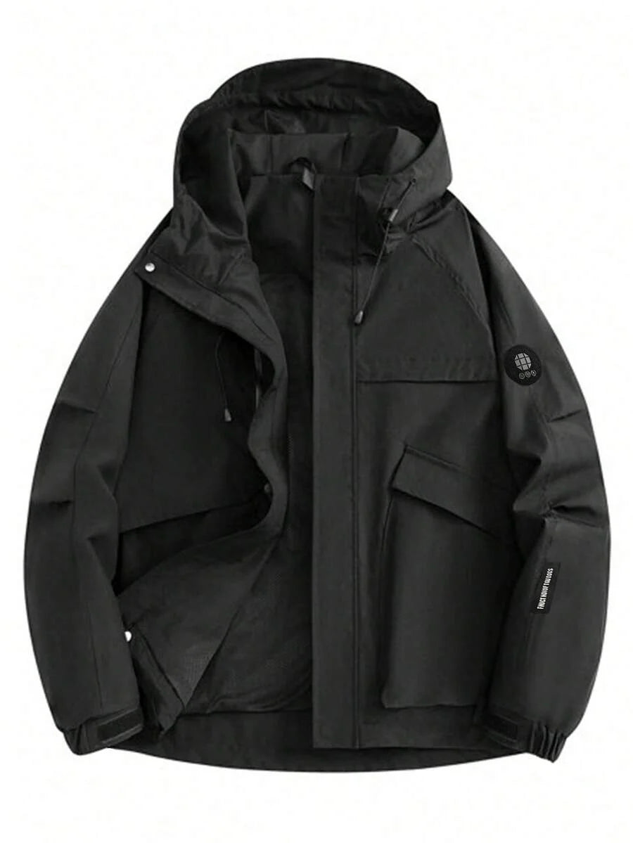 Women's Outdoor Waterproof Hooded Jacket - Warm Windproof Softshell Cargo Coat