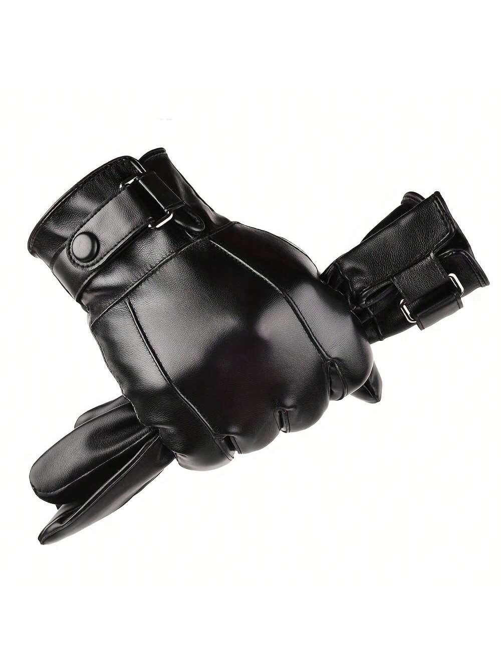 Men's Winter Thermal Gloves With Adjustable Zipper Design, Windproof Waterproof Ski