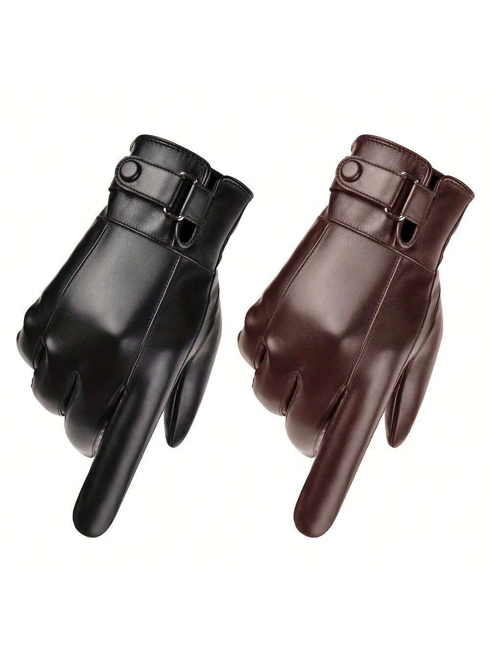 Men's Winter Thermal Gloves With Adjustable Zipper Design, Windproof Waterproof Ski
