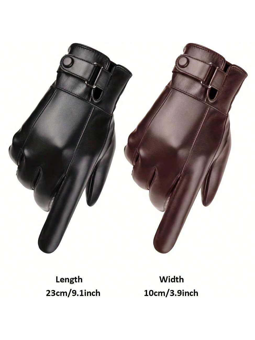 Men's Winter Thermal Gloves With Adjustable Zipper Design, Windproof Waterproof Ski