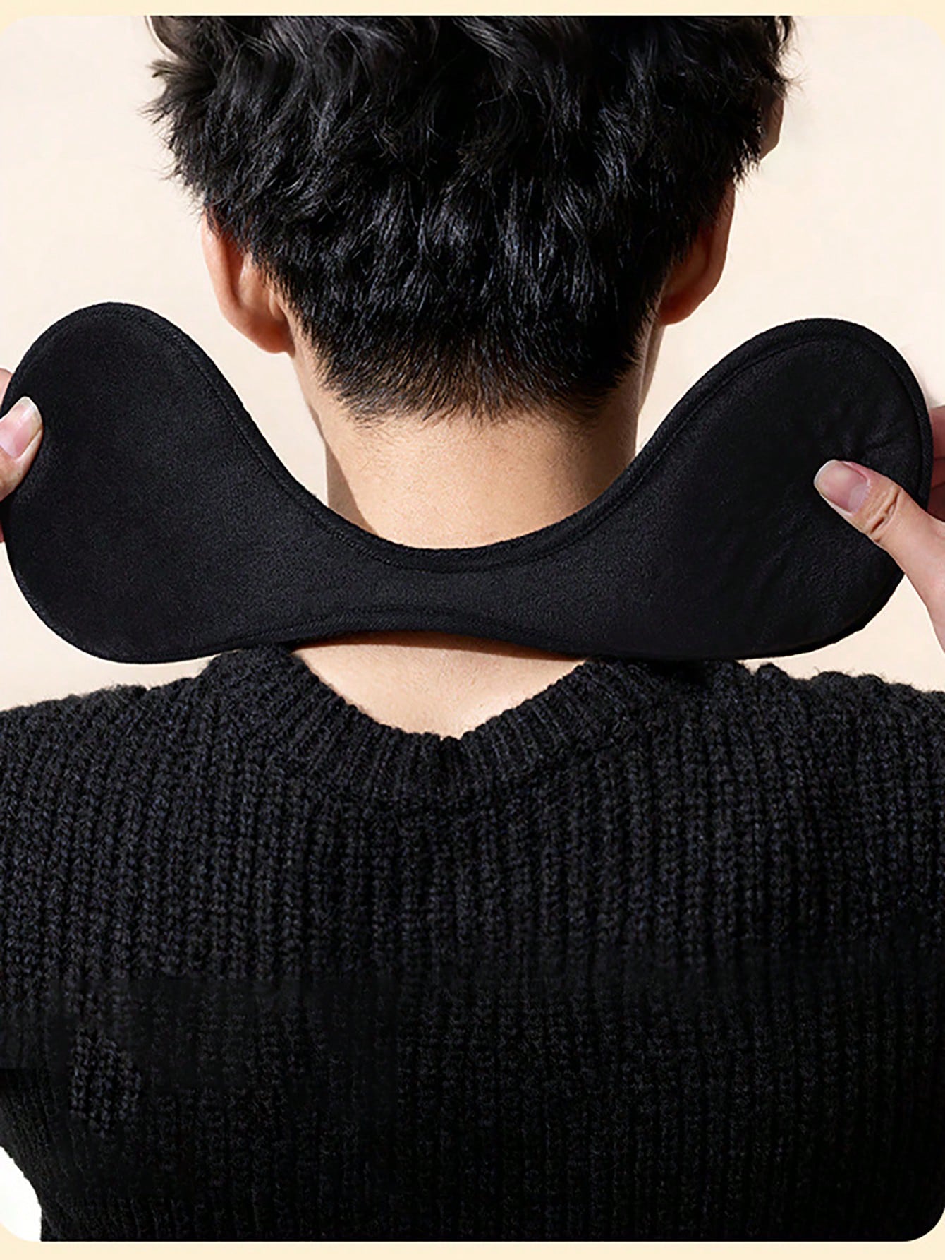 1pc Men's Ear Muffs, Winter Warm Plush Earmuffs, Windproof Ear Warmers, Suitable For Cycling, Outdoor Activities In Cold Weather