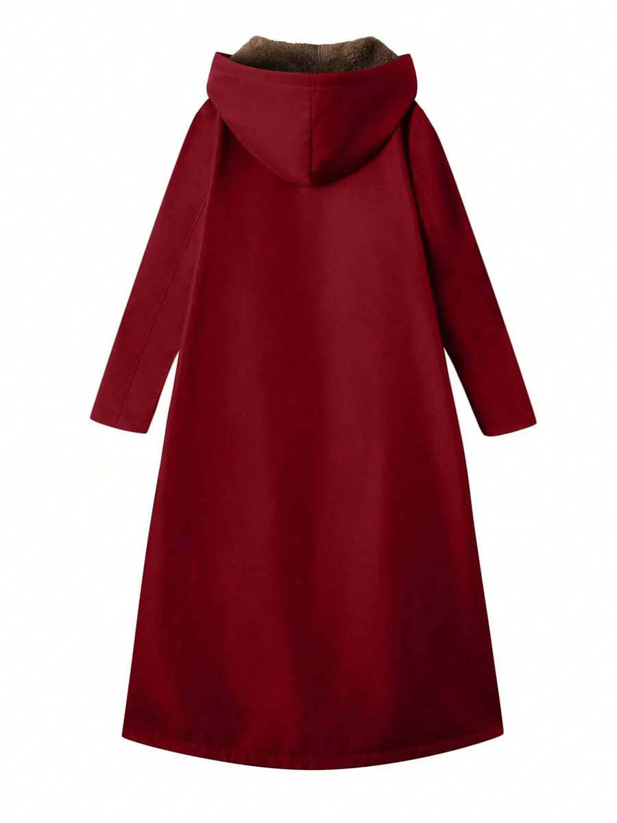 Lunelith  Lunessa Women's Fluffy Hooded Long Regular Coat Fall Winter Cloth For Women