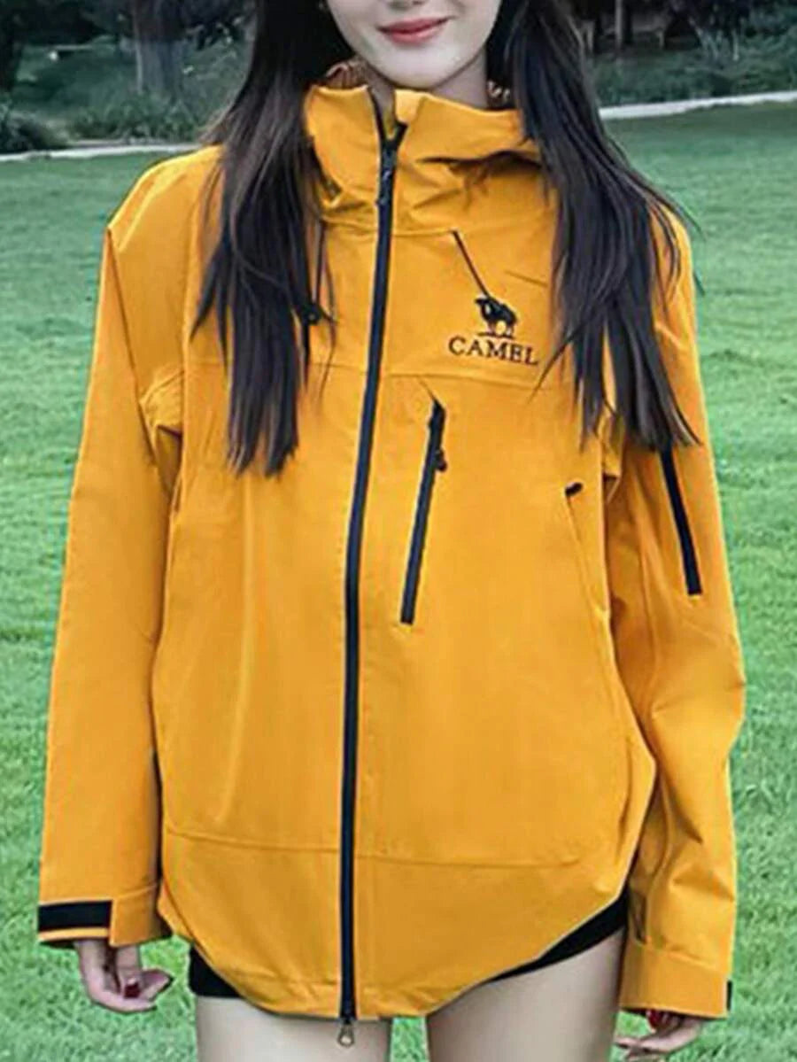 CAMEL CROWN Outdoor Raincoat, Autumn/Winter Unisex Rain God Jacket Triple-Protection Green Outerwear For Mountaineering