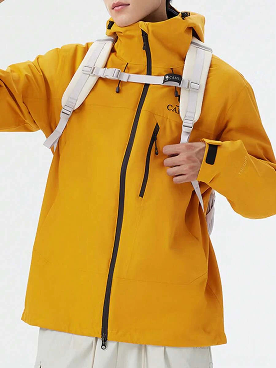 CAMEL CROWN Outdoor Raincoat, Autumn/Winter Unisex Rain God Jacket Triple-Protection Green Outerwear For Mountaineering