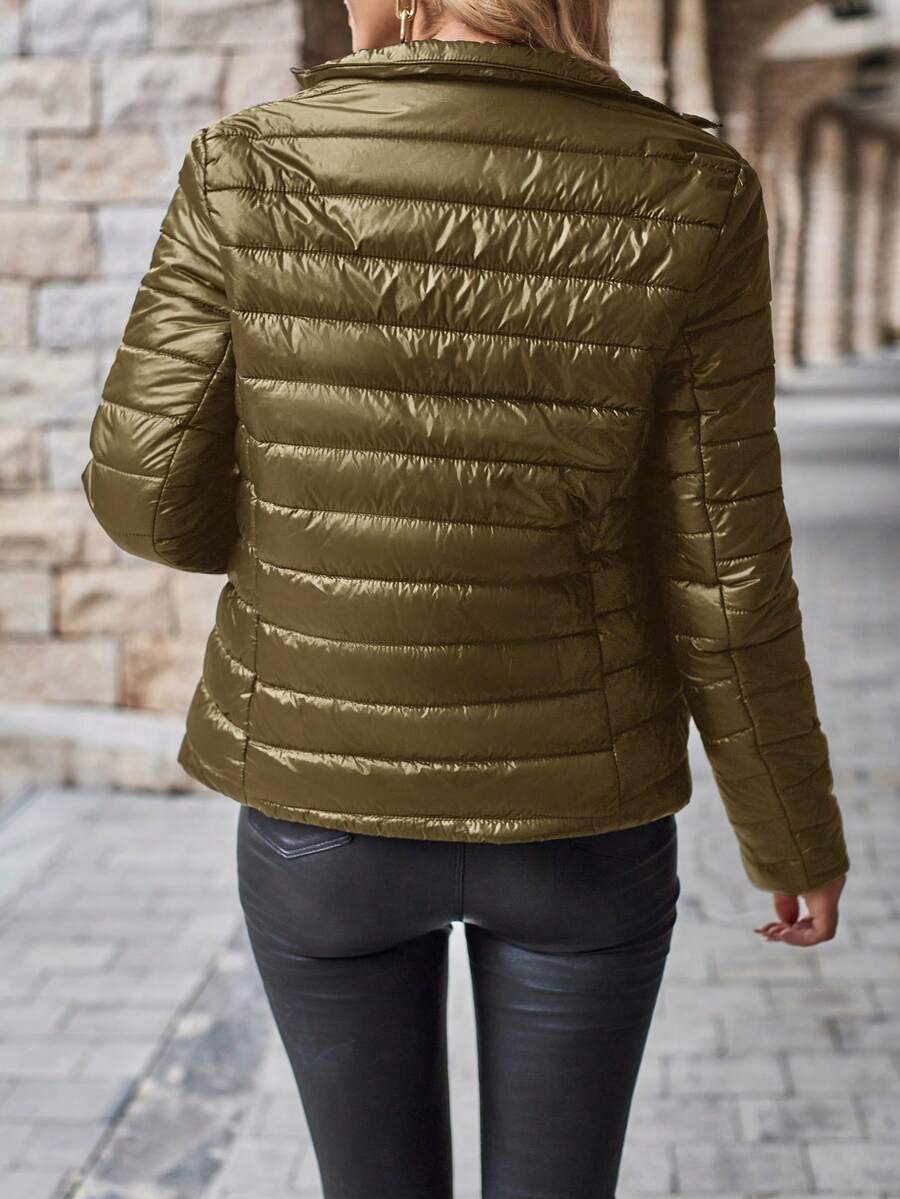 Aveloria Modichic Simple PlainPadded Insulated Polyfill Synthetic Insulation Winter Coat Winter Jacket Casual Jacket, Winter