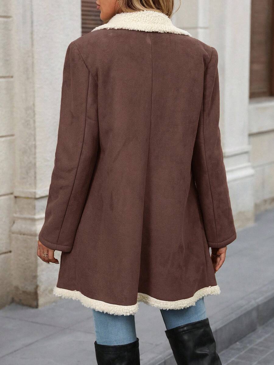 Ellevyn Women's Puff Patchwork Front Zip Casual Regular PU Jacket Autumn Winter Clothes For Womenchristmas Clothes For Women Winter Clothes For Women Cozy Fall And Winter Clothes For Women New Year Clothes  Thanksgiving Outfit For Women Elegant Party Clo