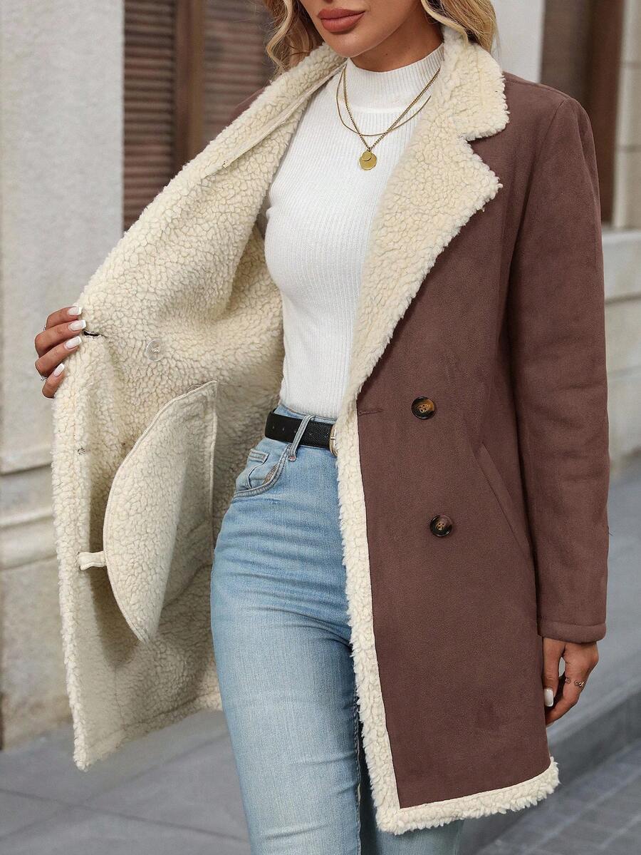 Ellevyn Women's Puff Patchwork Front Zip Casual Regular PU Jacket Autumn Winter Clothes For Womenchristmas Clothes For Women Winter Clothes For Women Cozy Fall And Winter Clothes For Women New Year Clothes  Thanksgiving Outfit For Women Elegant Party Clo